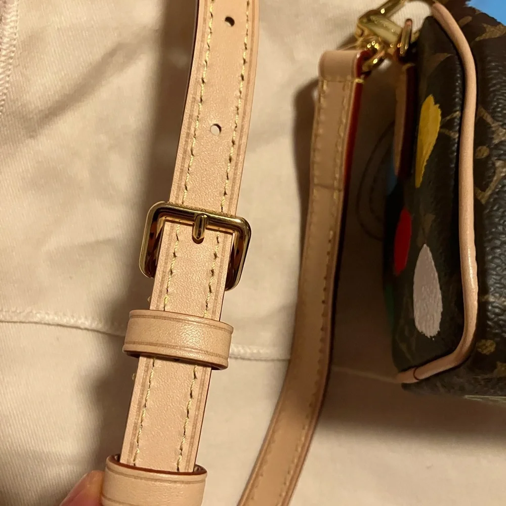 Louis Vuitton Yayoi Kusama Collaboration Nano Speedy Monogram Shoulder Bag Canva - Picture 7 of 9